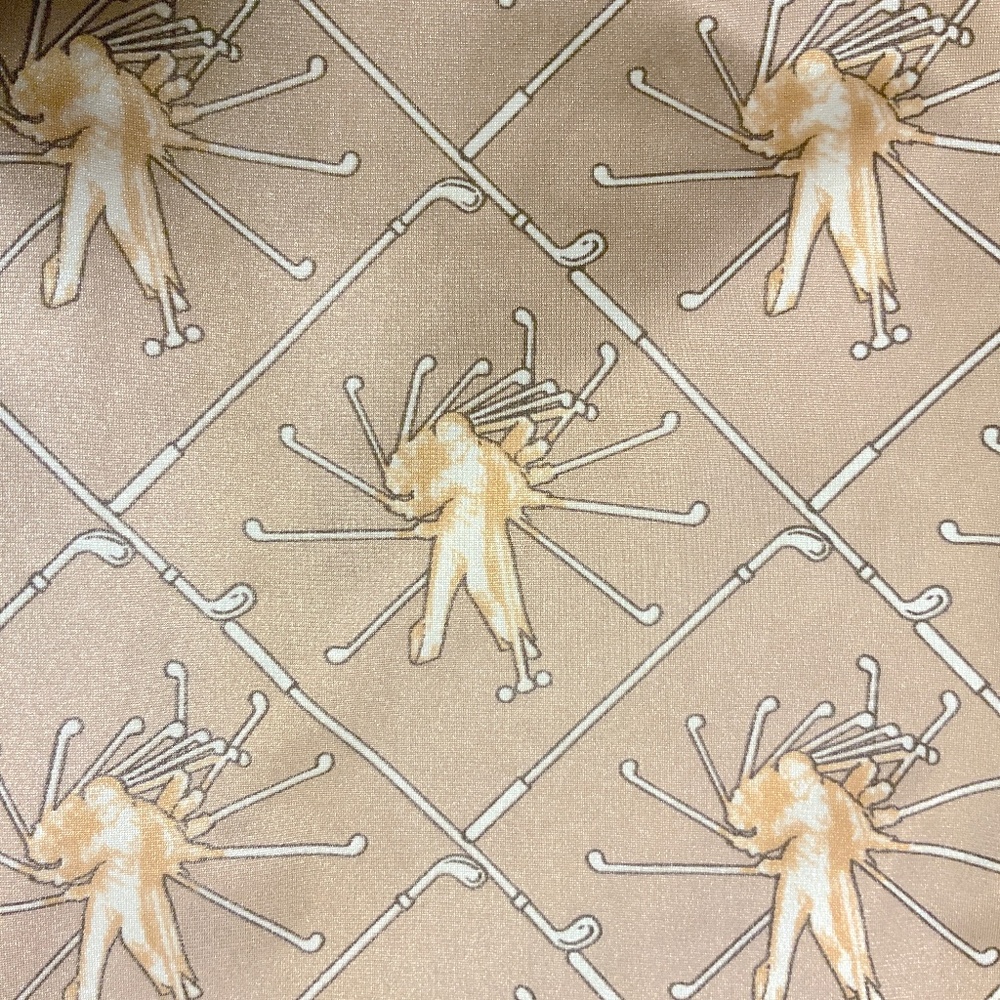 Swinging Golfer shiny 1970s nylon shirt Mens Large